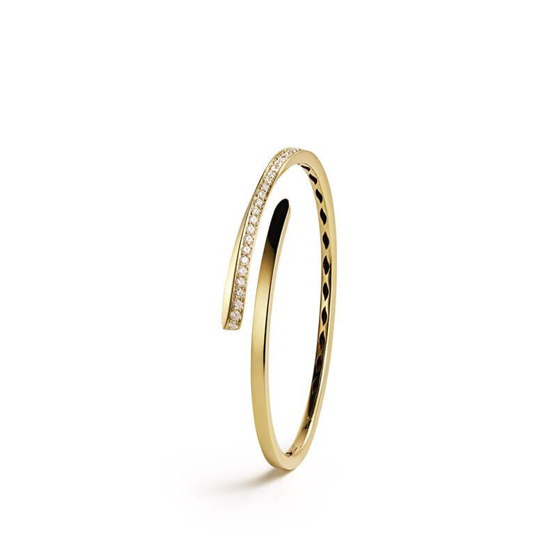 Comme un bracelet classique fin en or rose