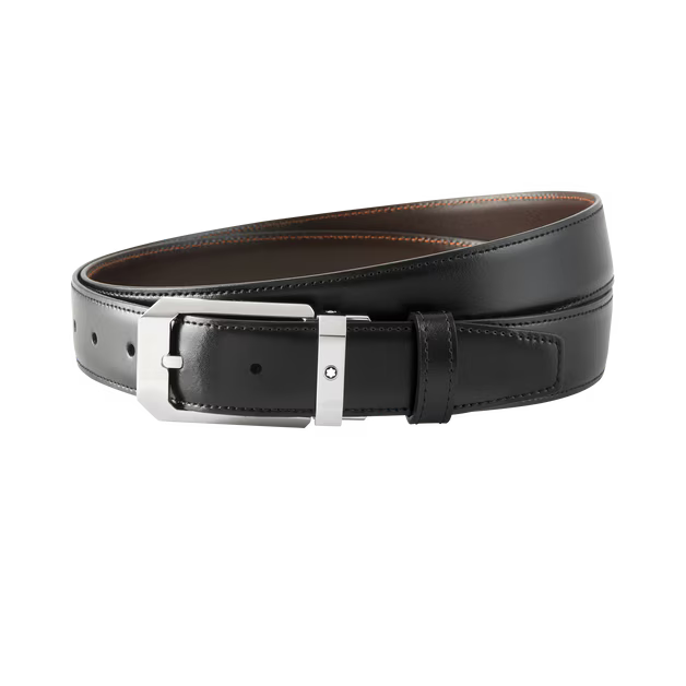 Cintura Reversibile Rettangolare 30 mm in Pelle