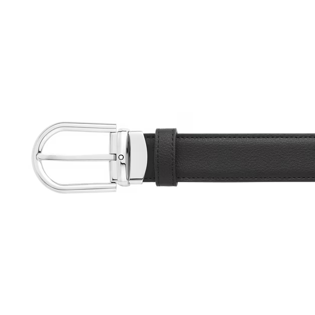 Cintura Reversibile Horseshoe 30 mm in Pelle Sartorial