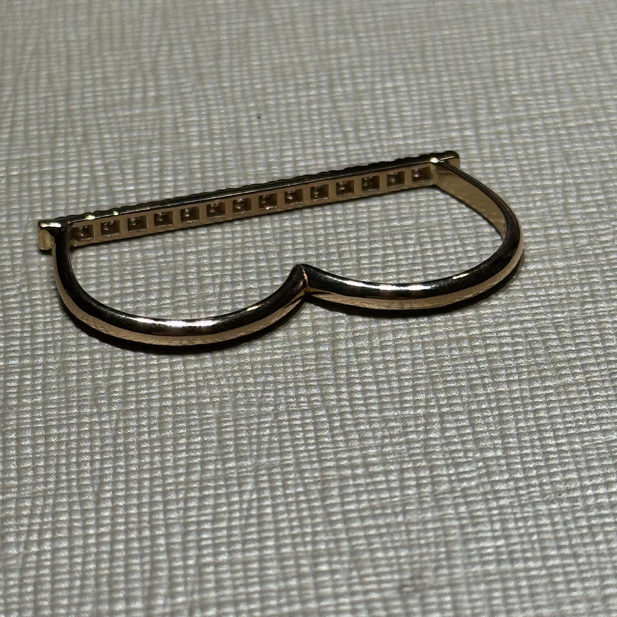 Anello Barretta Diamanti Bianchi