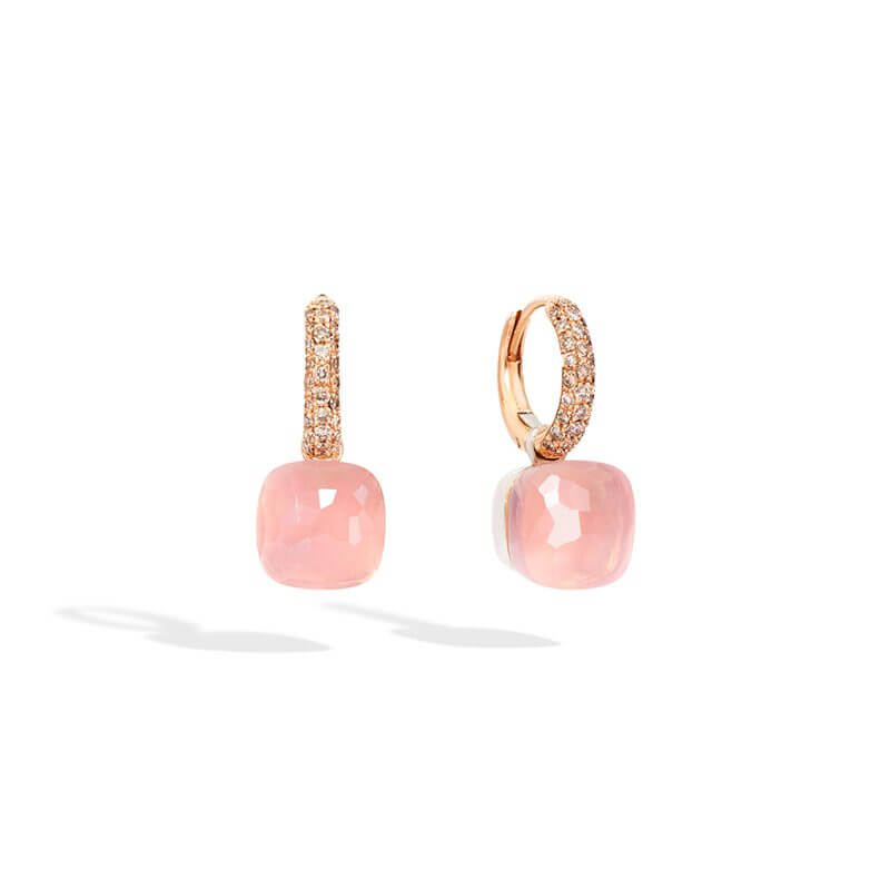 Nude Rose Quartz Earrings