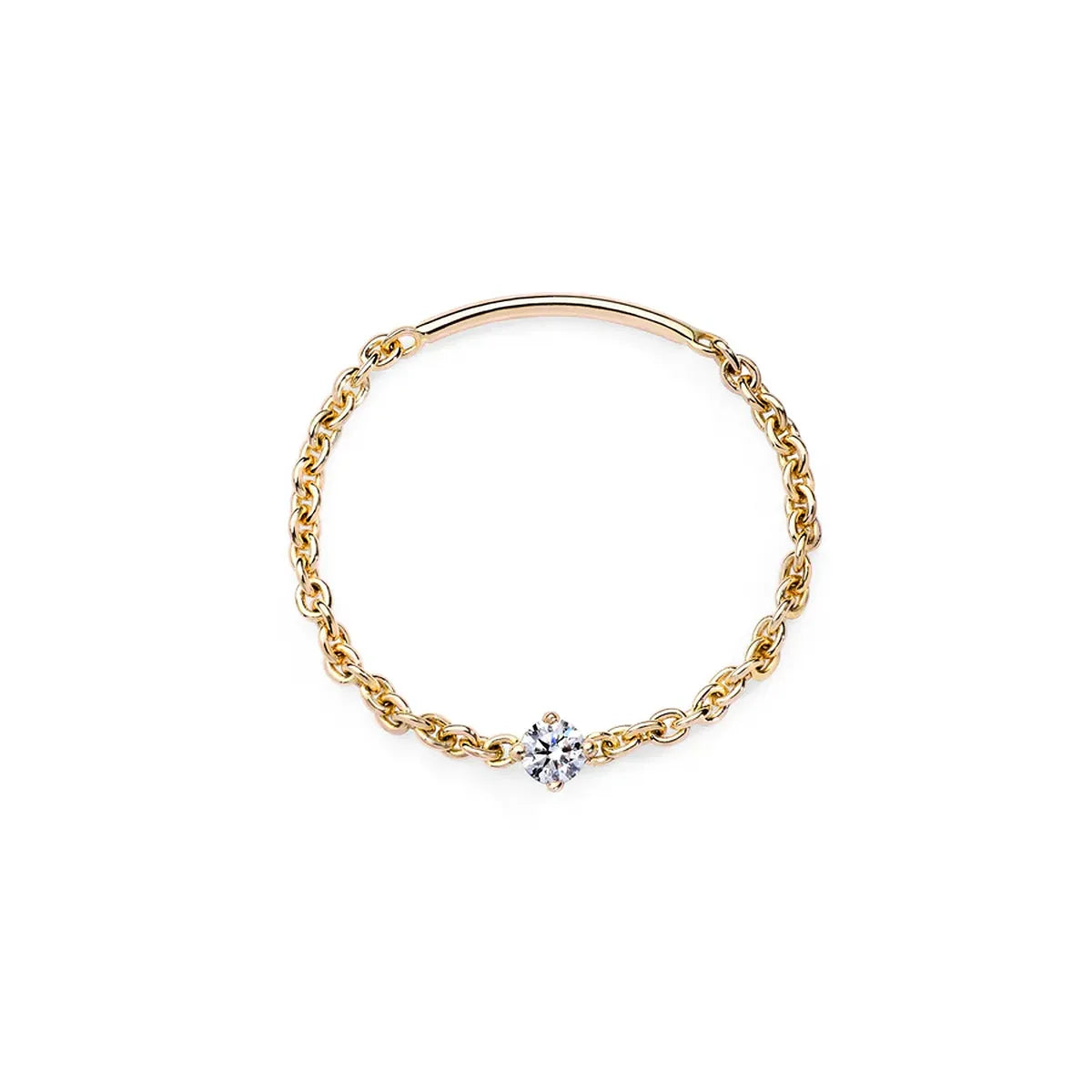 Anello Catena e Diamante