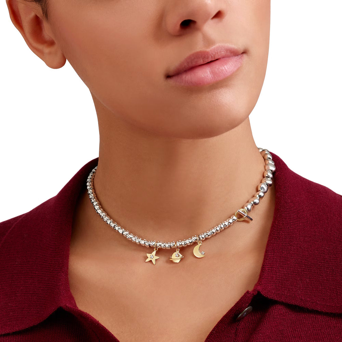 Ciondolo Stellina Oro Giallo e Diamante Bianco