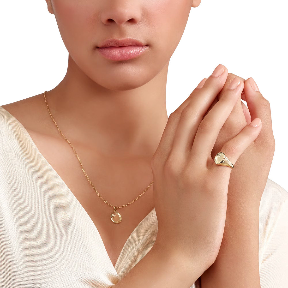 Pendentif Dodo Heart en or rose et émail blanc