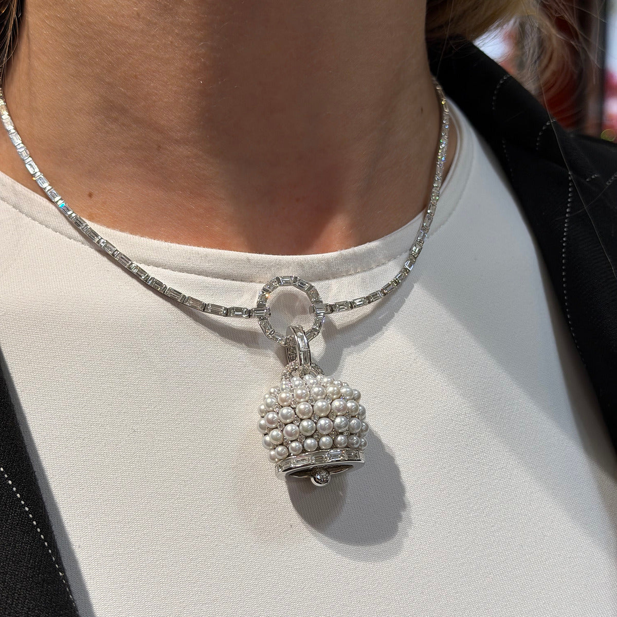 Catena in Oro e Diamanti taglio Baguette