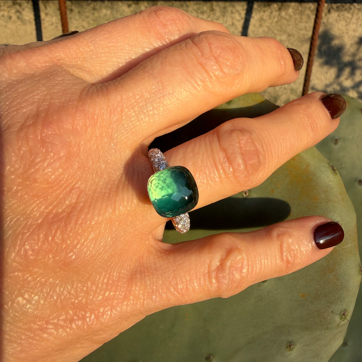 Nude Ring Toi et Moi London Blue Topaz