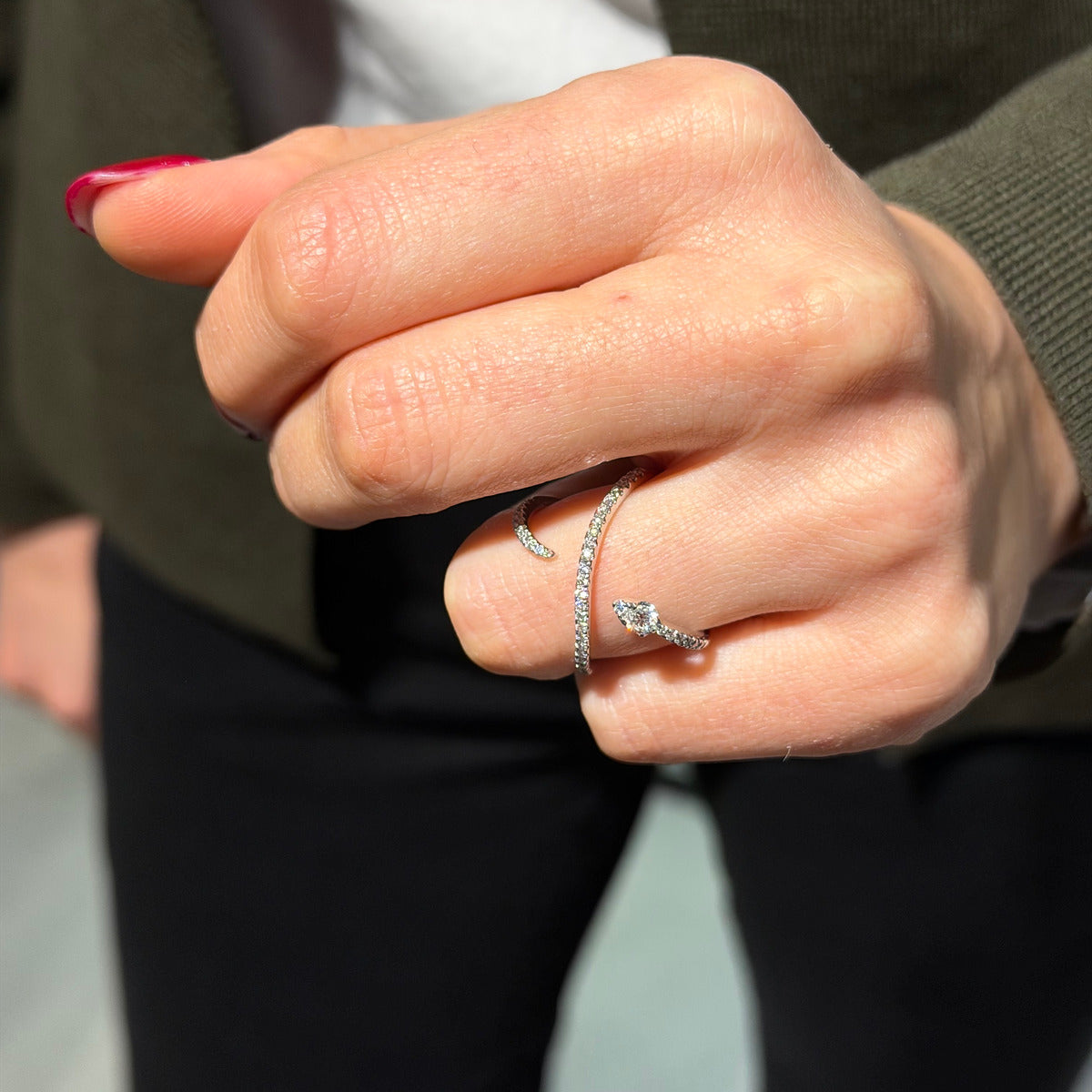 Anello Intreccio Serpente