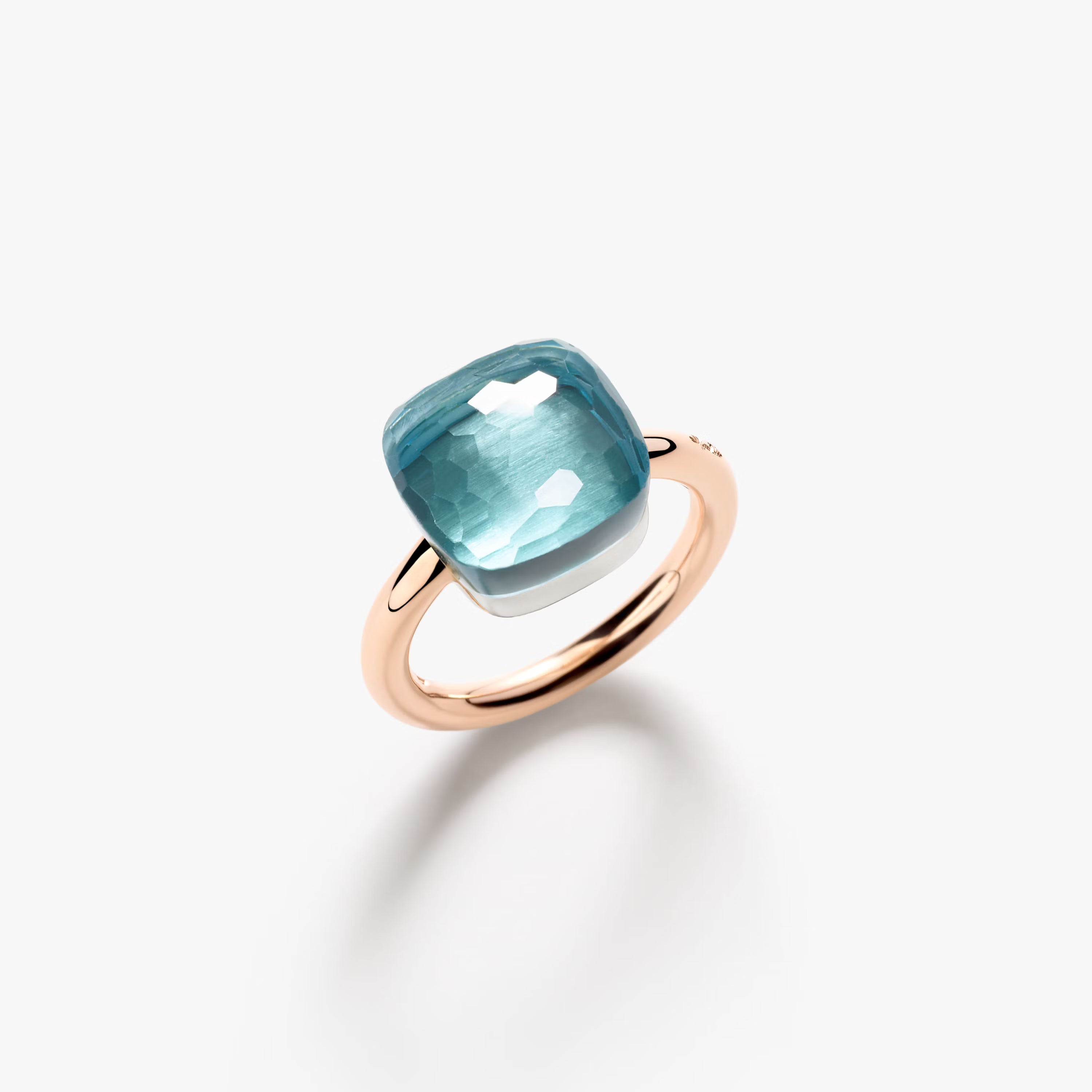Anello Nudo Maxi Topazio Azzurro