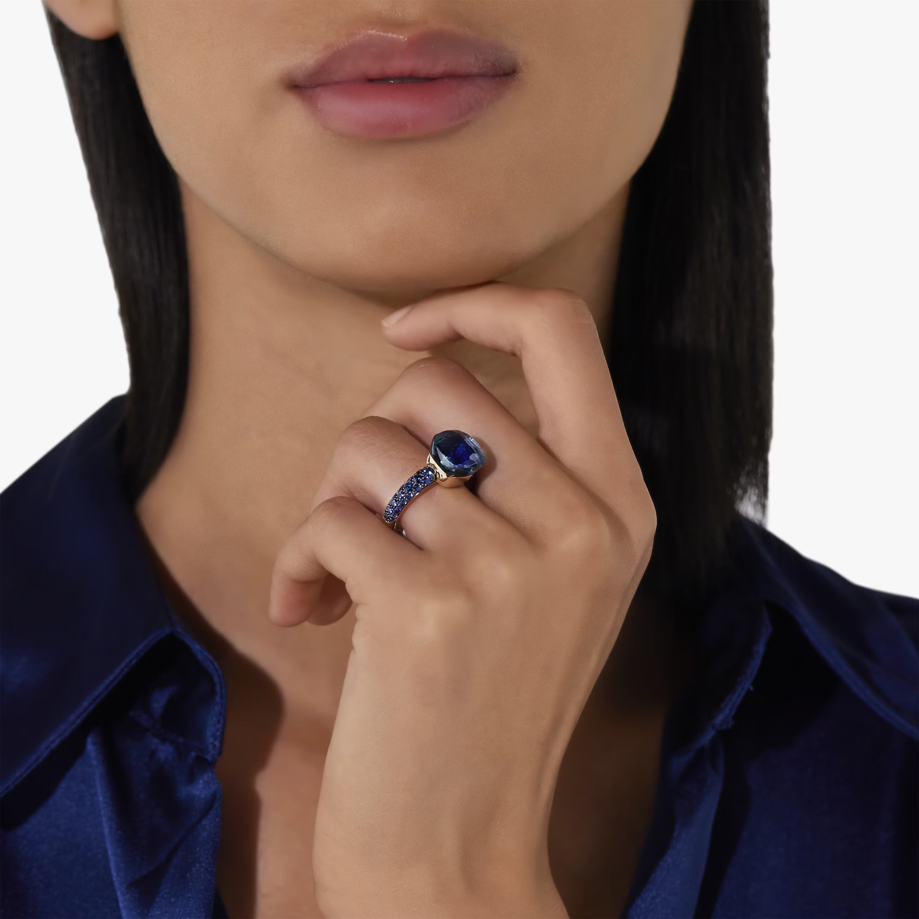 Nude Ring Toi et Moi London Blue Topaz