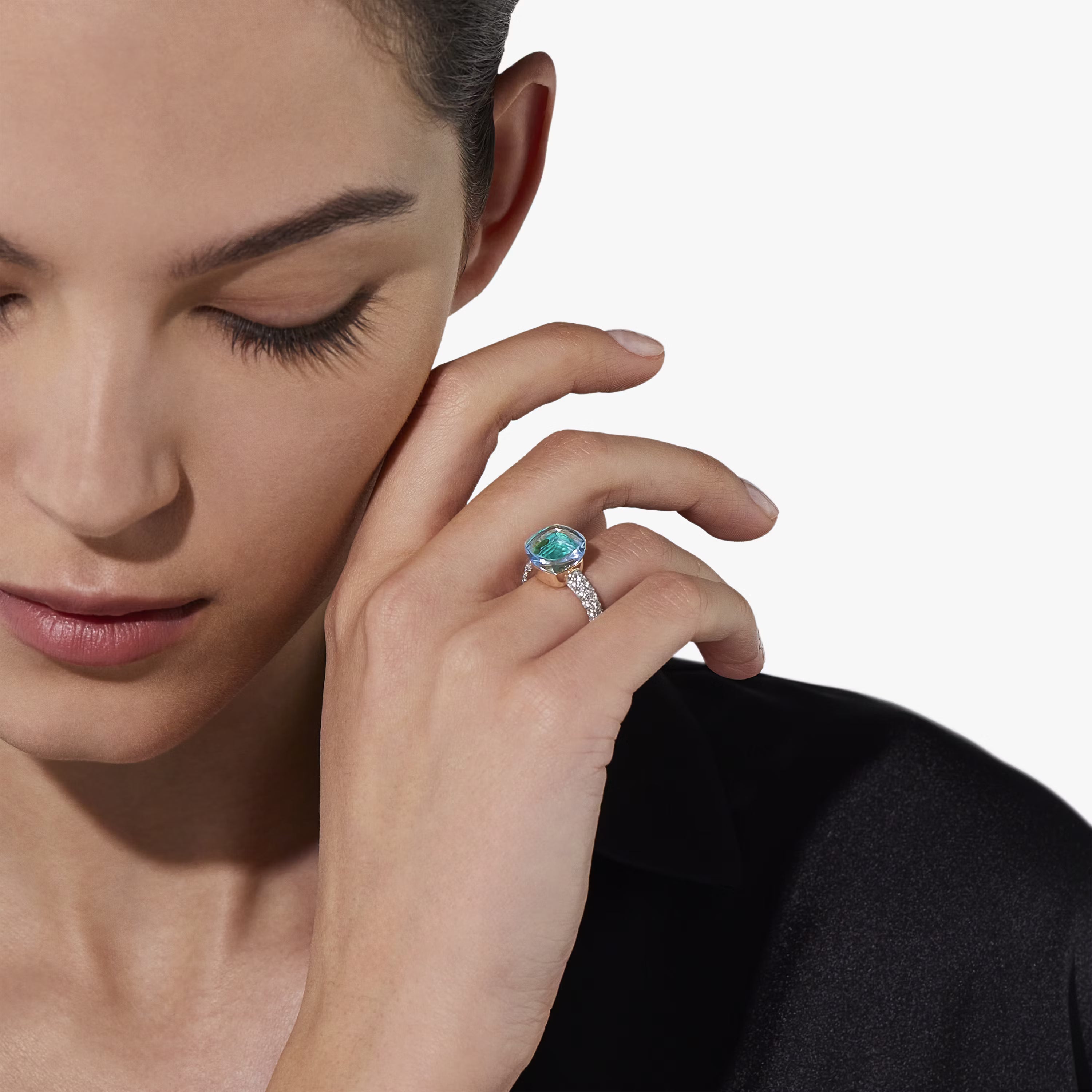 Nude Ring Toi et Moi London Blue Topaz