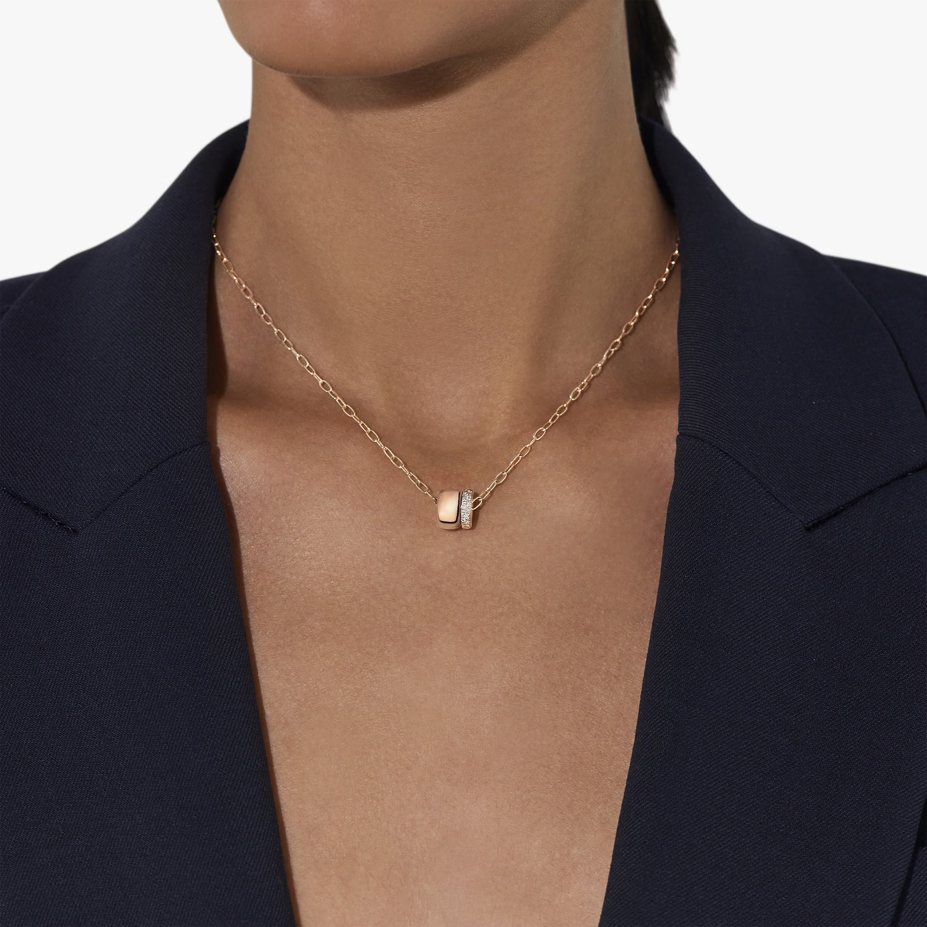 Pom Pom Dot Necklace in White and Grey Mother of Pearl