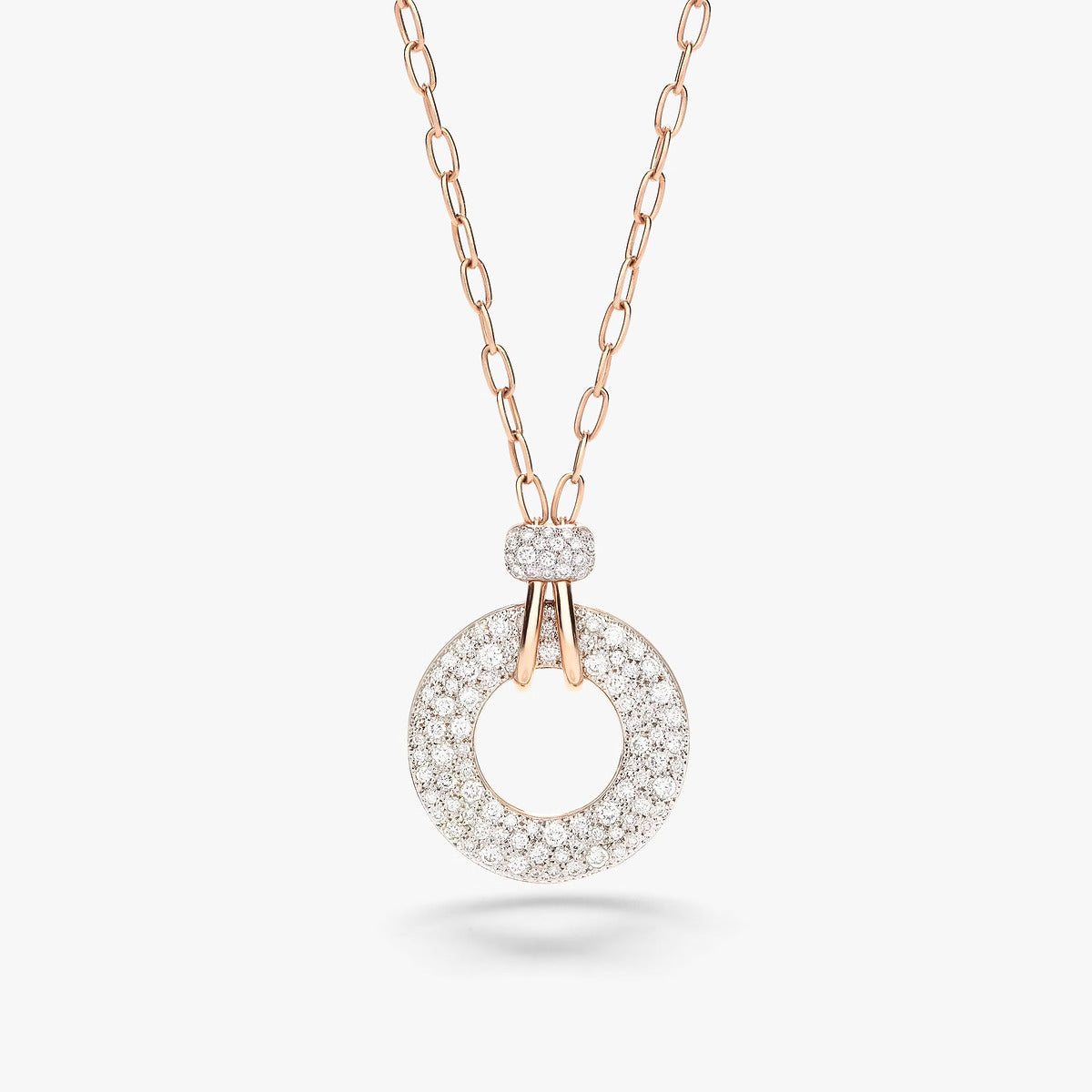 Pom Pom Dot Necklace in White and Grey Mother of Pearl