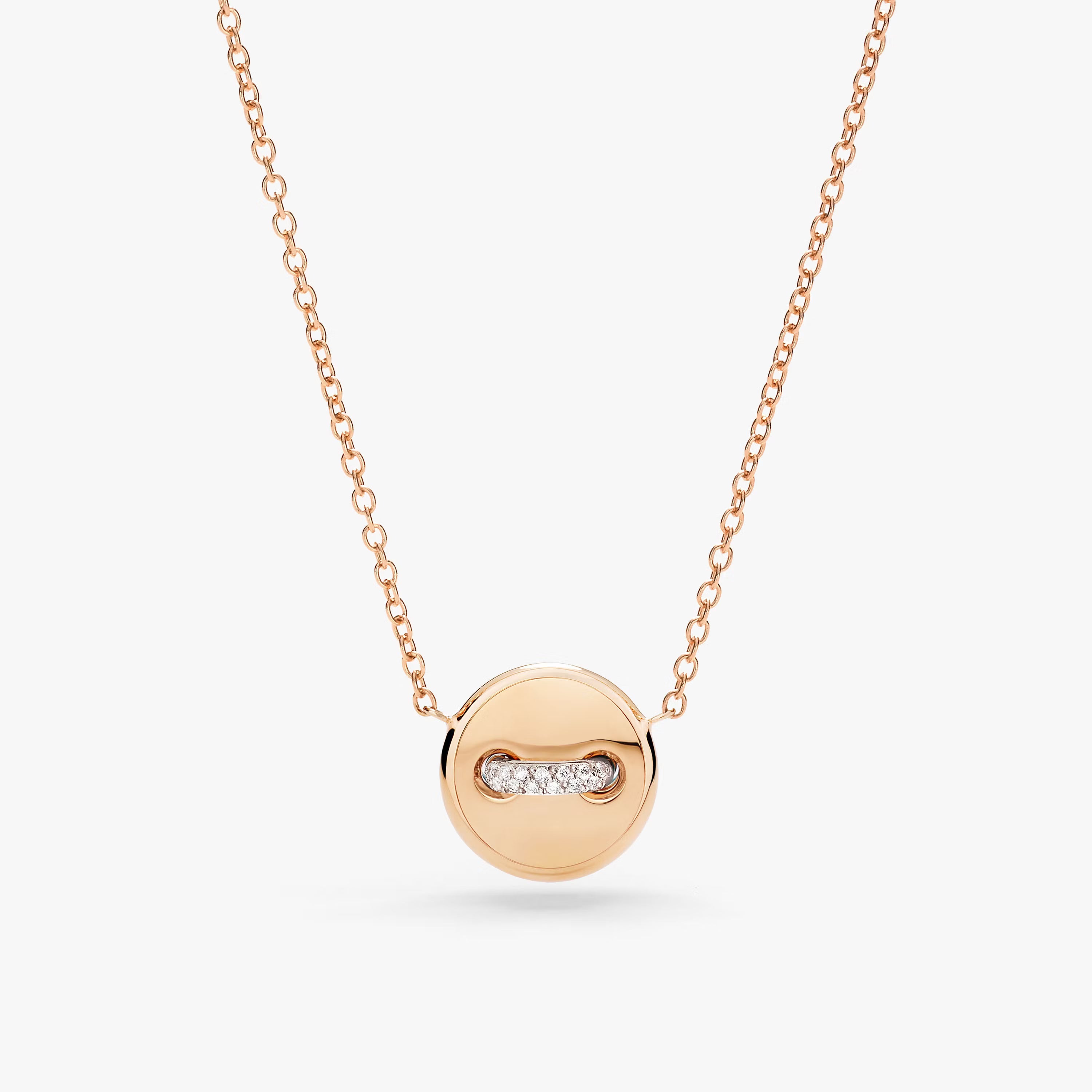 Collana Con Pendente Reversibile Pom Pom Dot Turchese