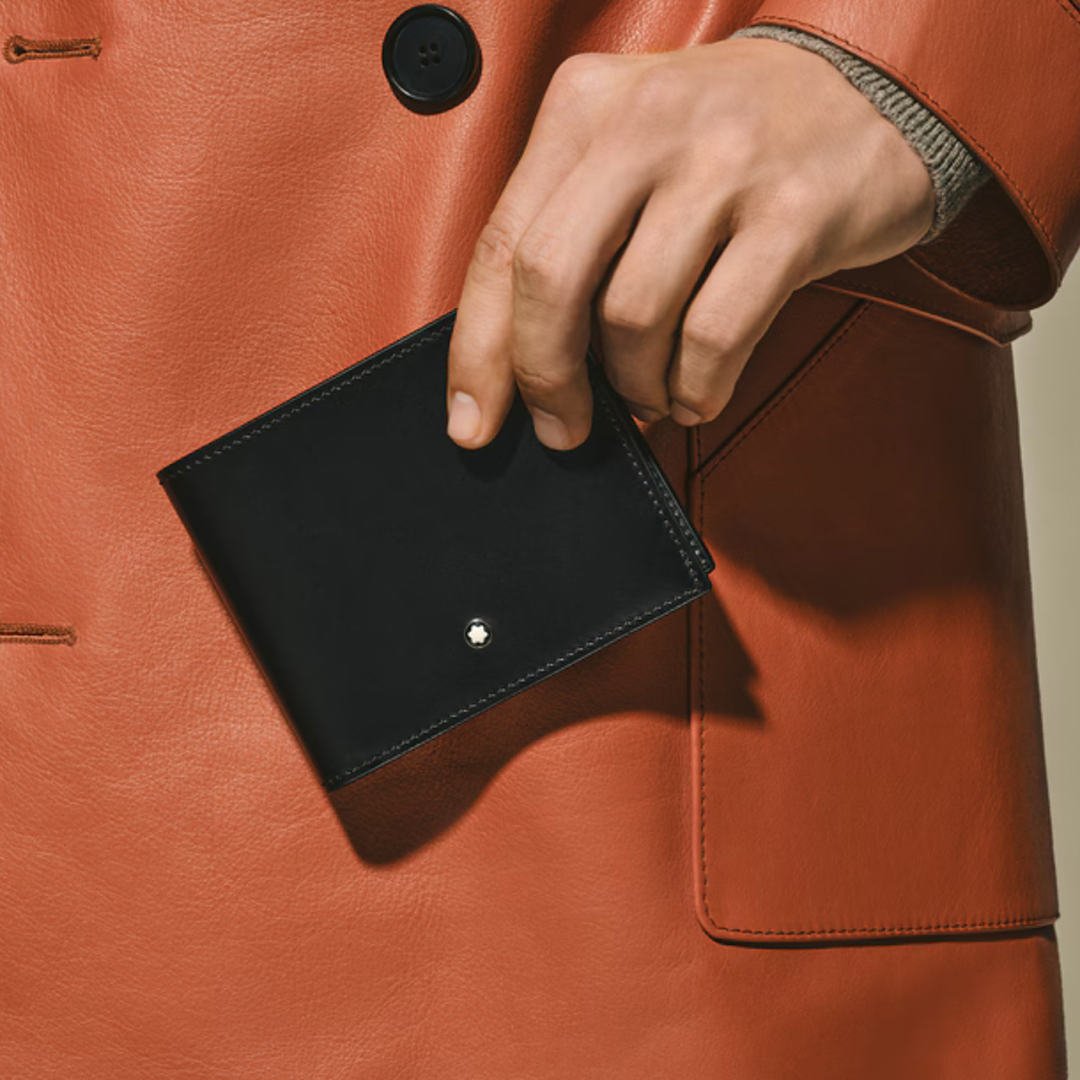 Portafoglio 4 Tasche con Portamonete in Pelle Meisterstück