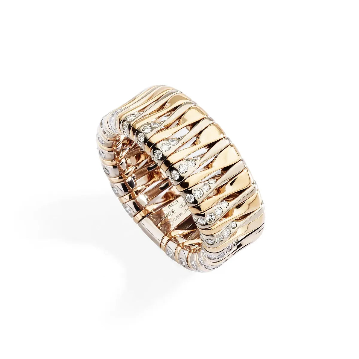 Anello Diamanti Coucher Du Soleil