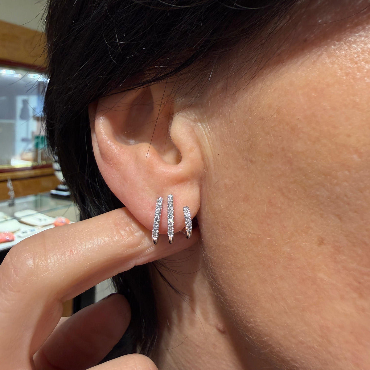 Orecchino triplo cerchio