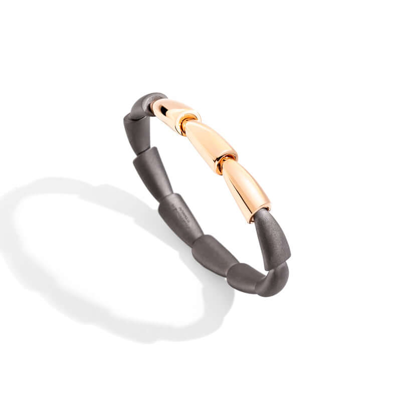 Bracciale Calla Oro Rosa e Titanio