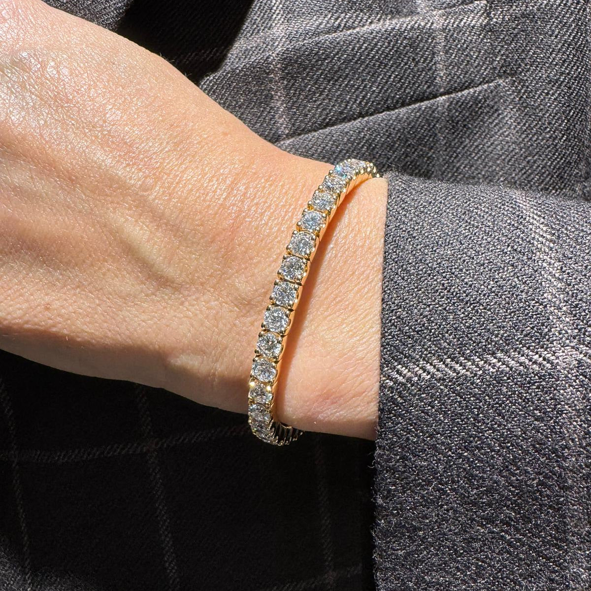 Bracciale Tennis Elastico Diamanti