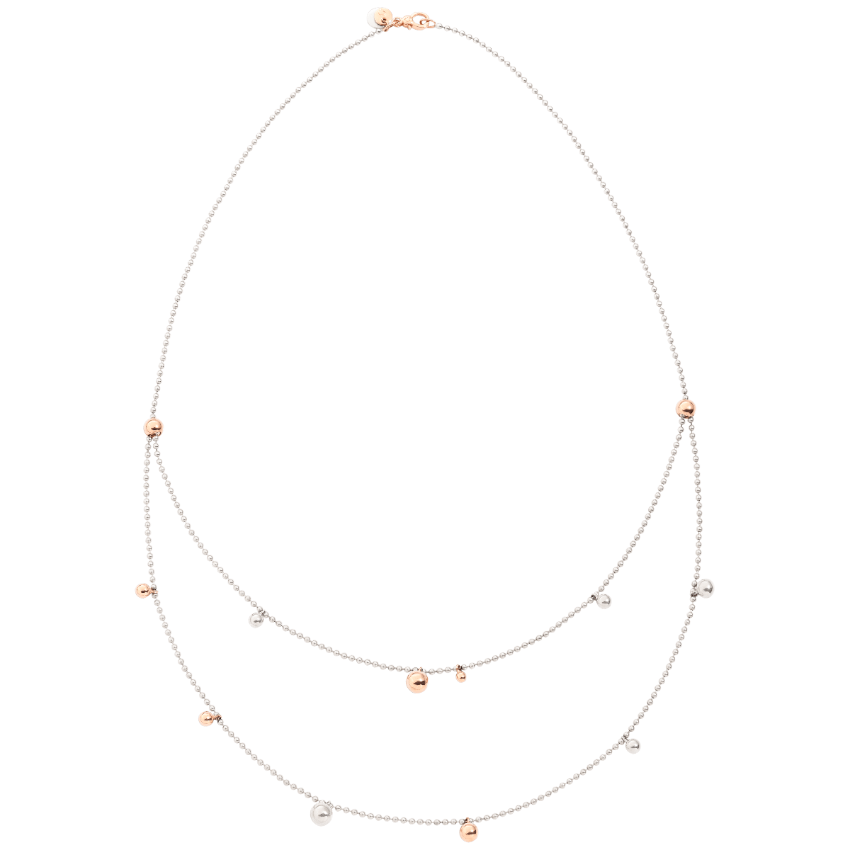 Bavarole Necklace in Silver and Rose Gold