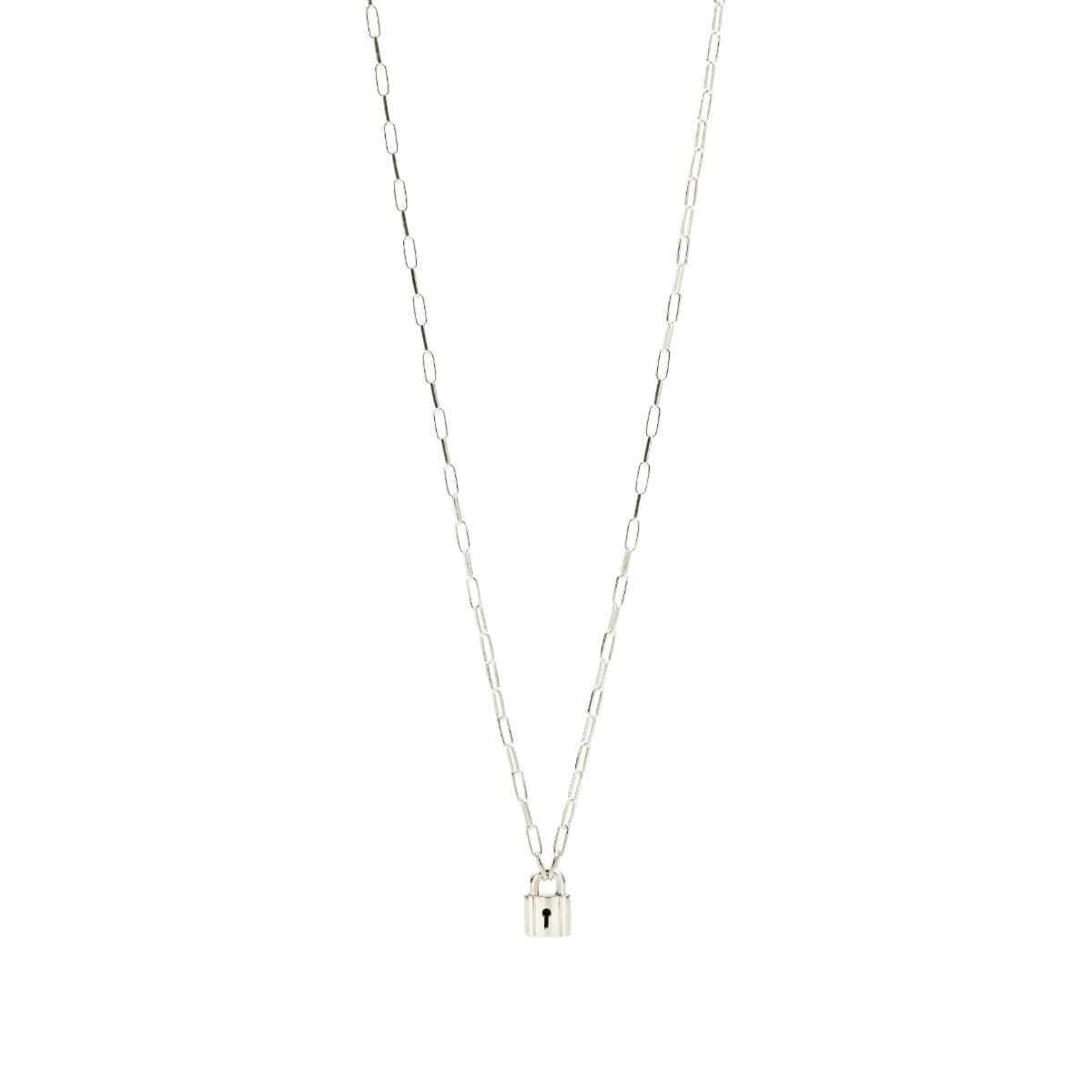 Silver Padlock Necklace