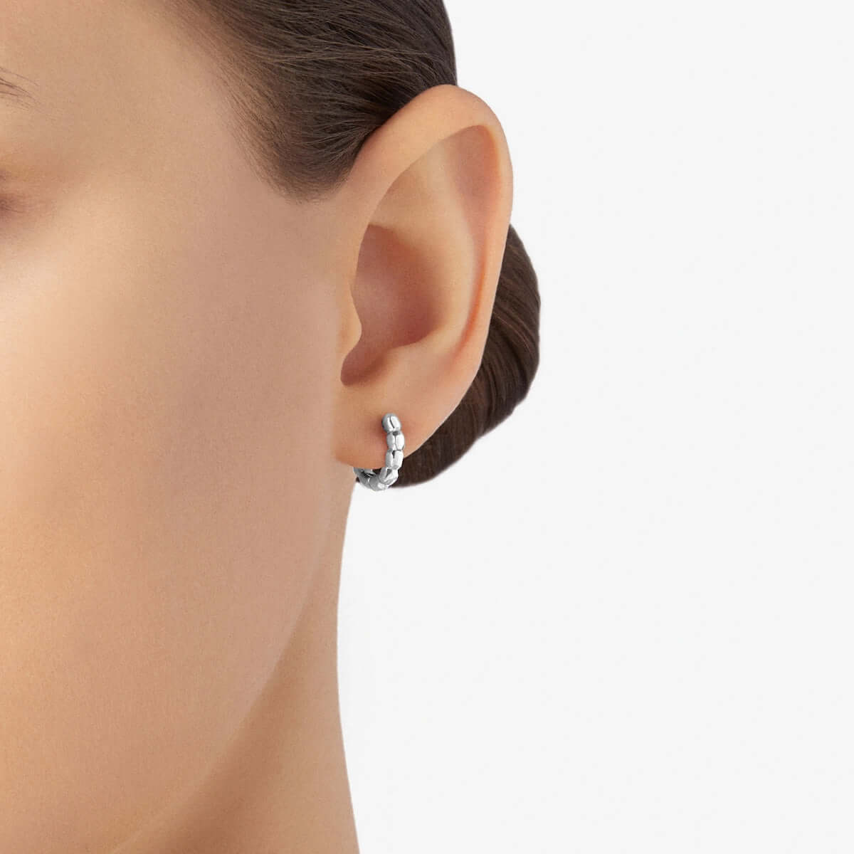 Mini Silver Grain Earring