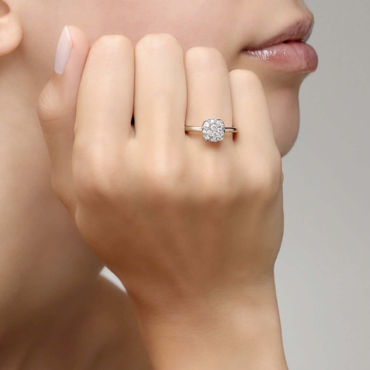 Nude Solitaire Ring