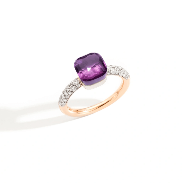 Petit Diamond and Amethyst Nude Ring