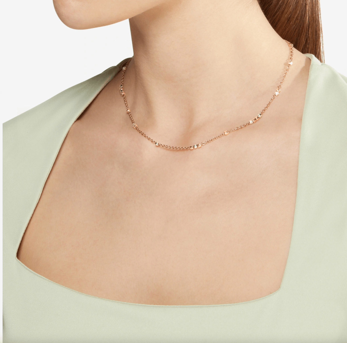 Collana Granelli Rosario Oro Rosa