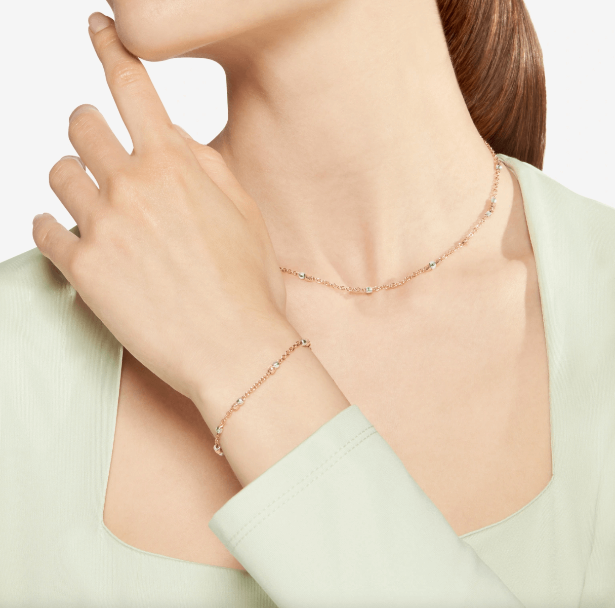 Bracciale Granelli Rosario Oro Rosa