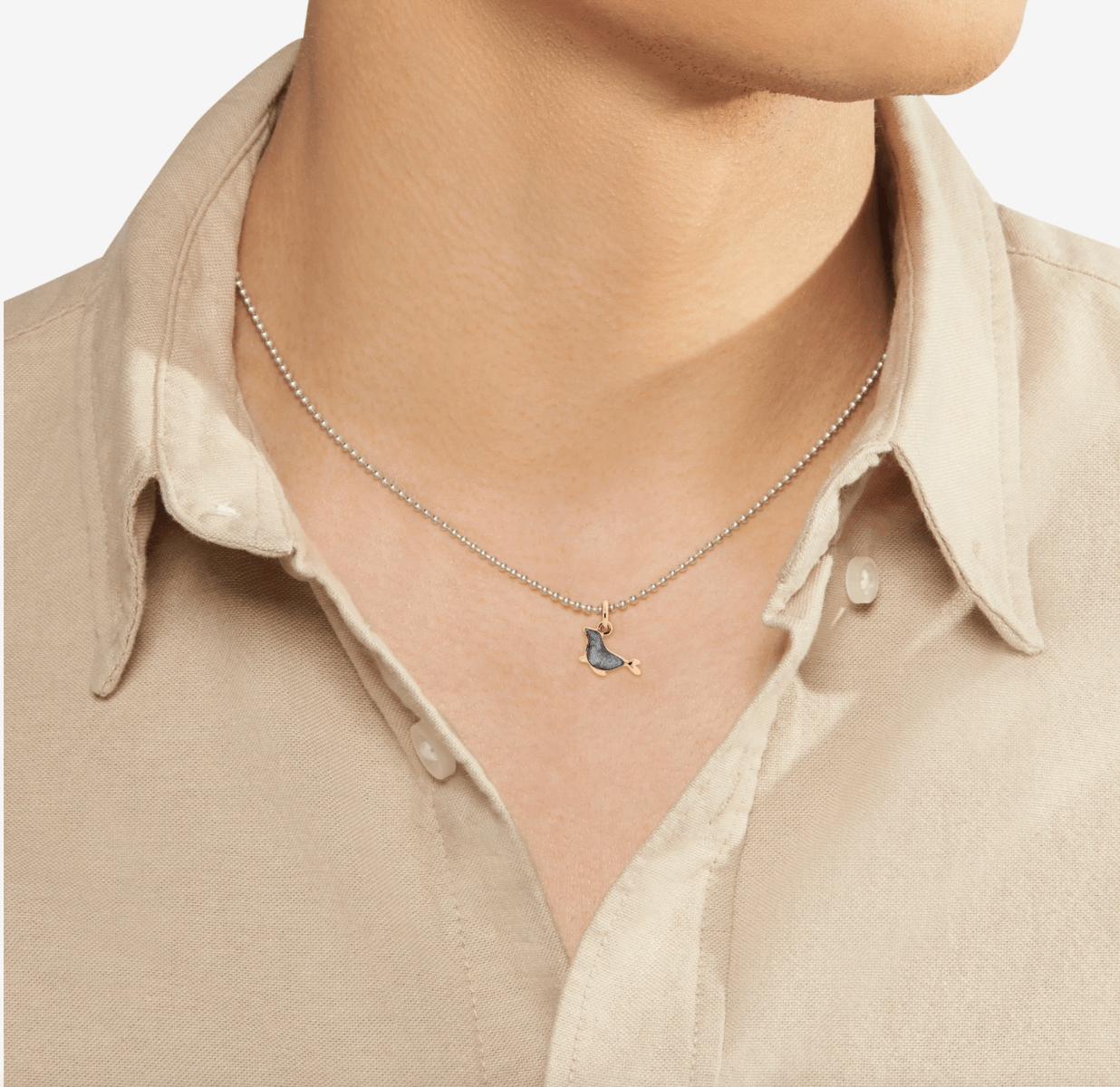 Ciondolo Foca Smalto Grigio