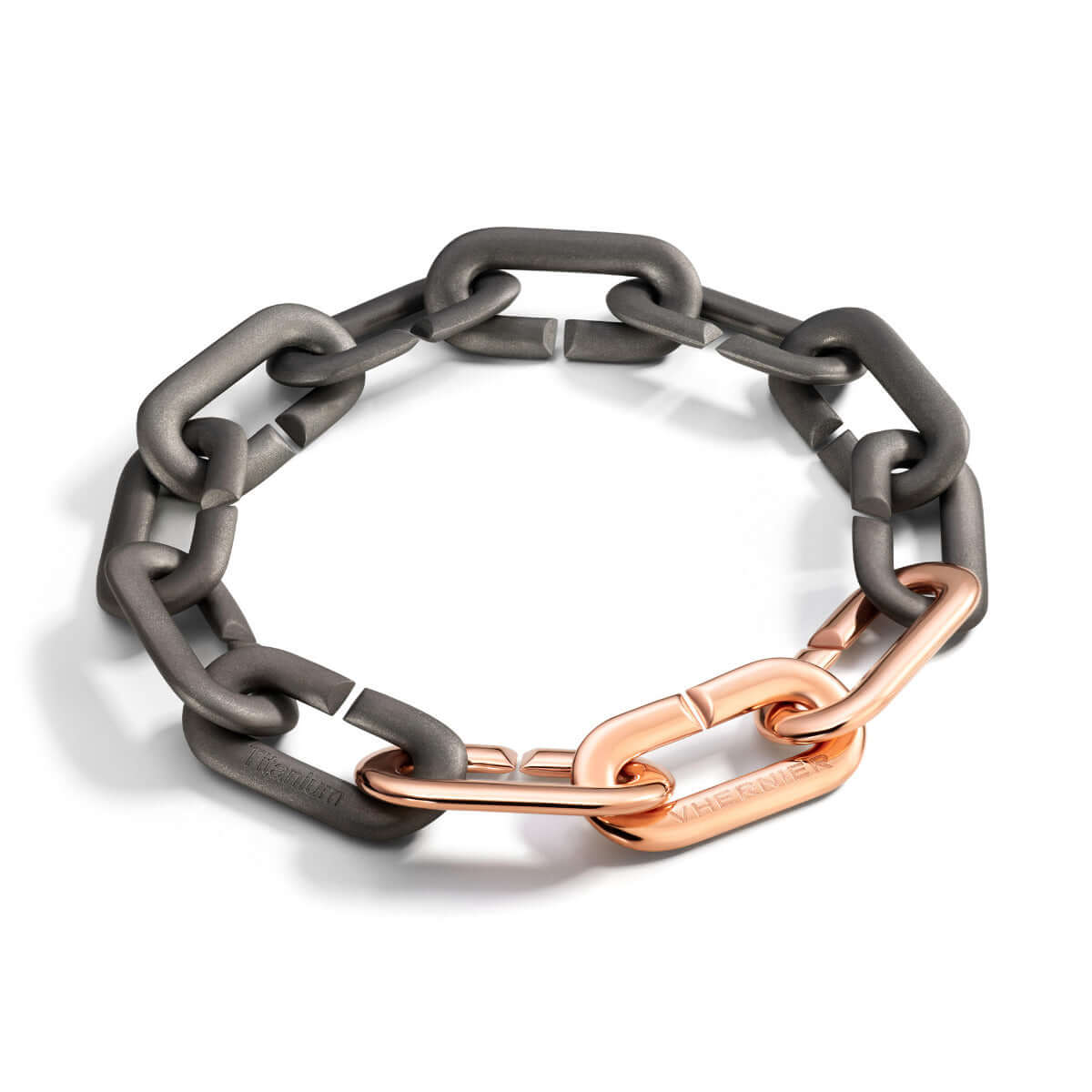 Mon Jeu Rose Gold and Titanium Bracelet