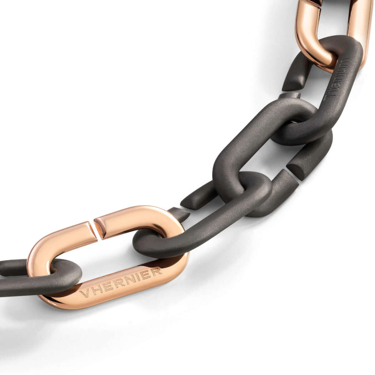 Mon Jeu Rose Gold and Titanium Necklace