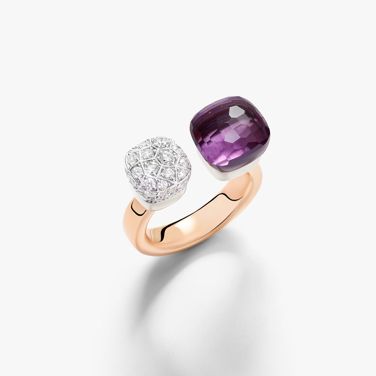 Anello Nudo Toi et Moi Ametista