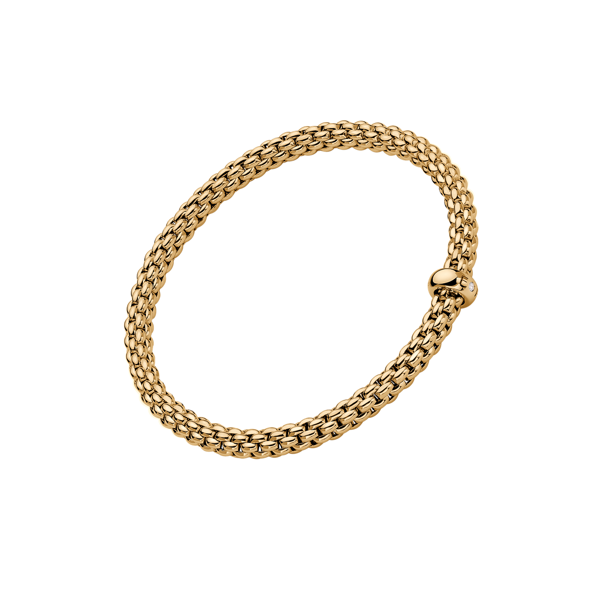 Bracciale Elastico Oro giallo con Diamante