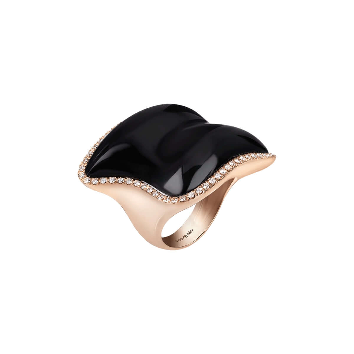 Enchanté Diamond and Onyx Ring