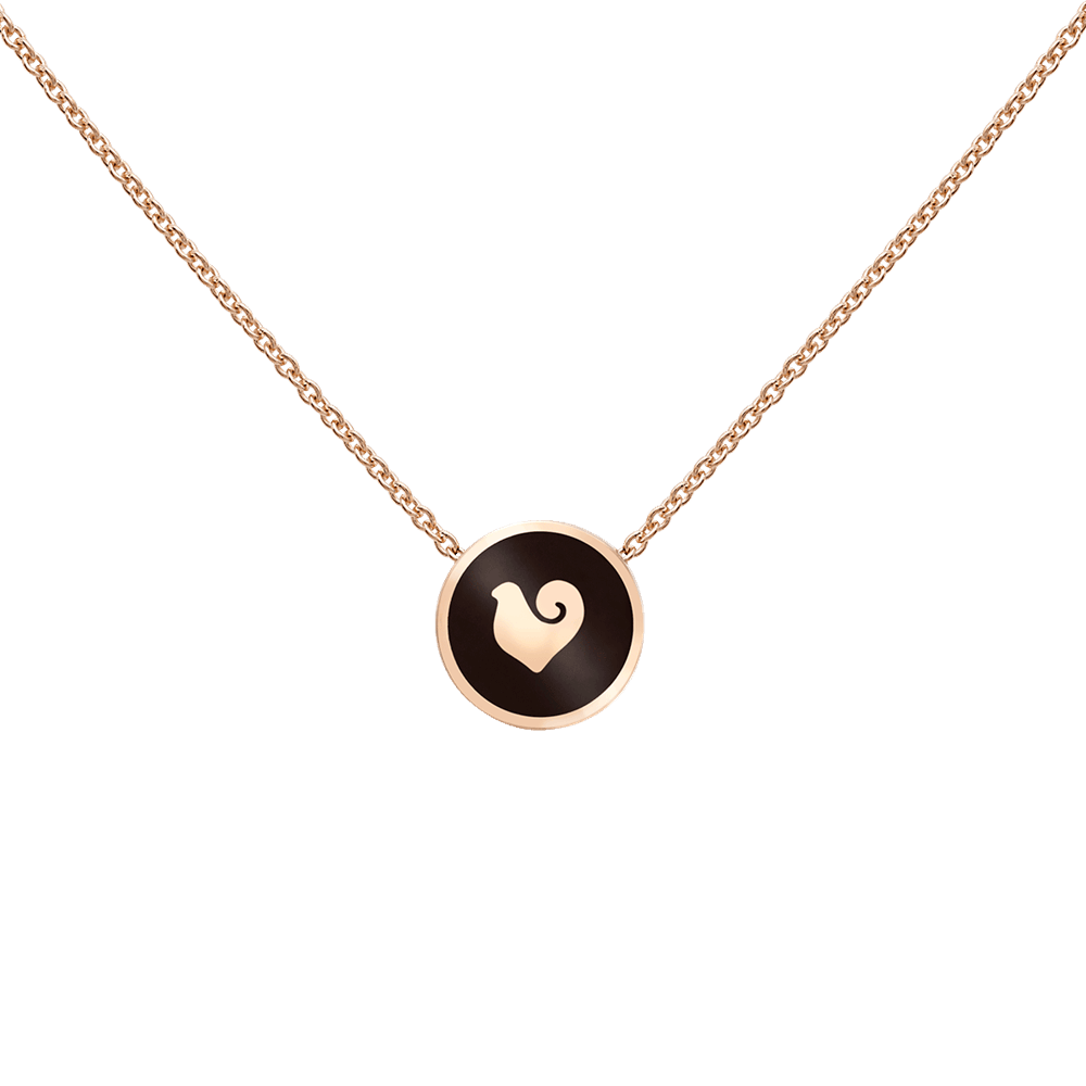 Collier à paillettes en diamant noir