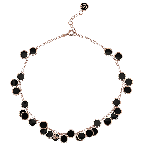 Black Diamond Sequin Necklace