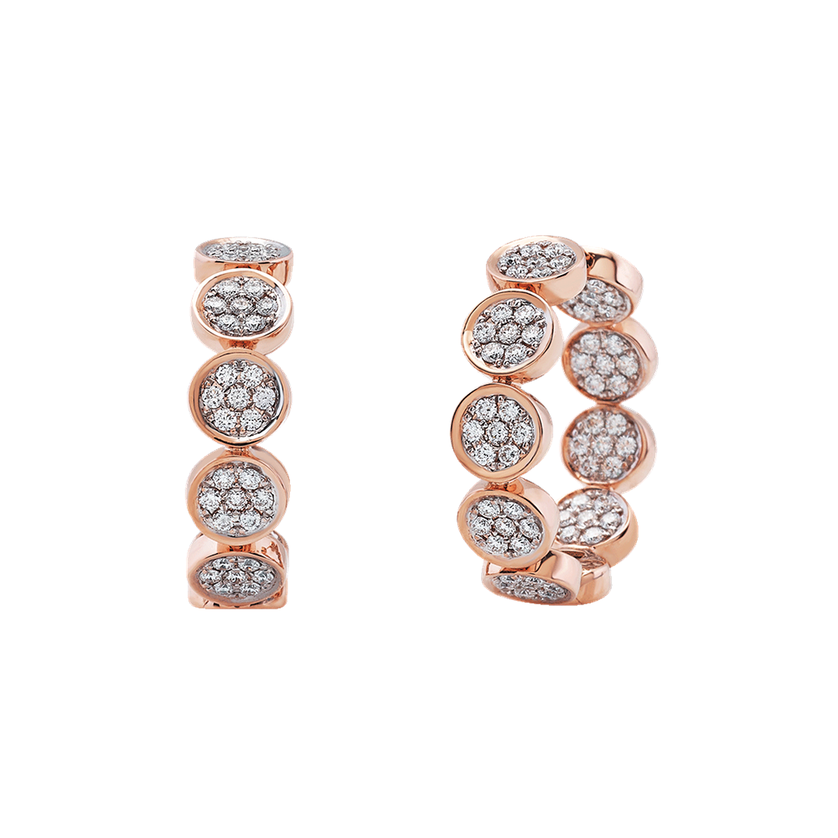 Orecchini Paillettes Diamanti Bianchi