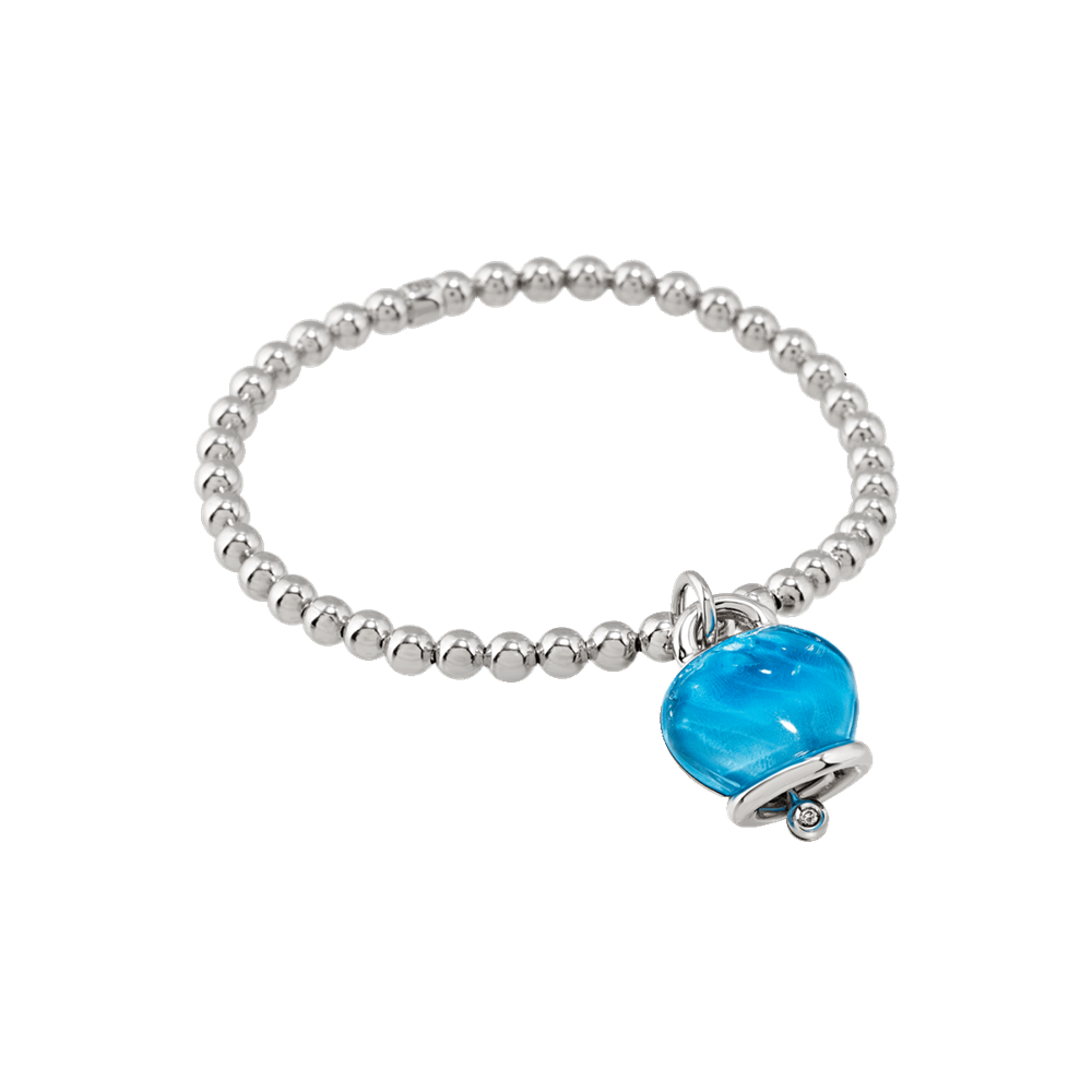 Bracciale Et Voilà Campanelle Argento Resina Azzurra