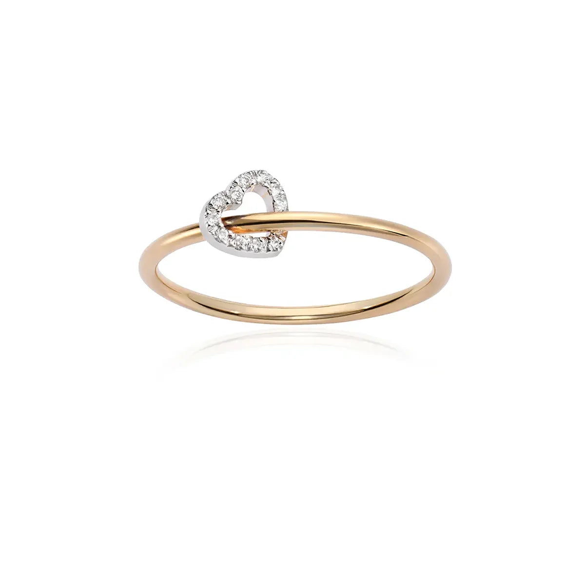 Anello con Cuore di Diamanti