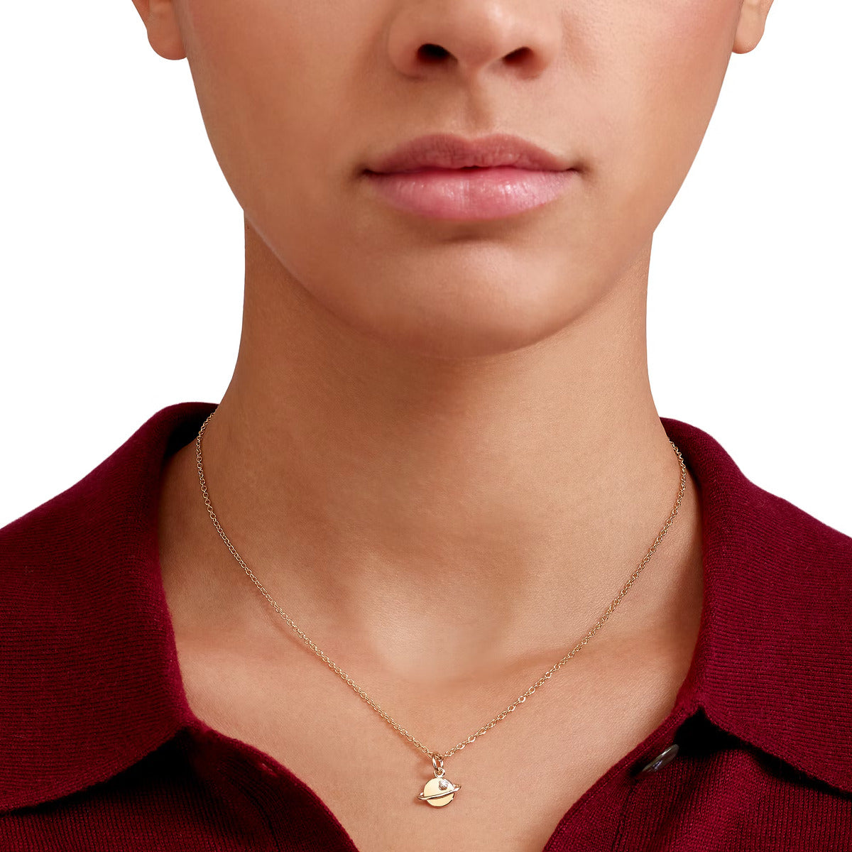 Ciondolo Pianeta oro Giallo e Diamante