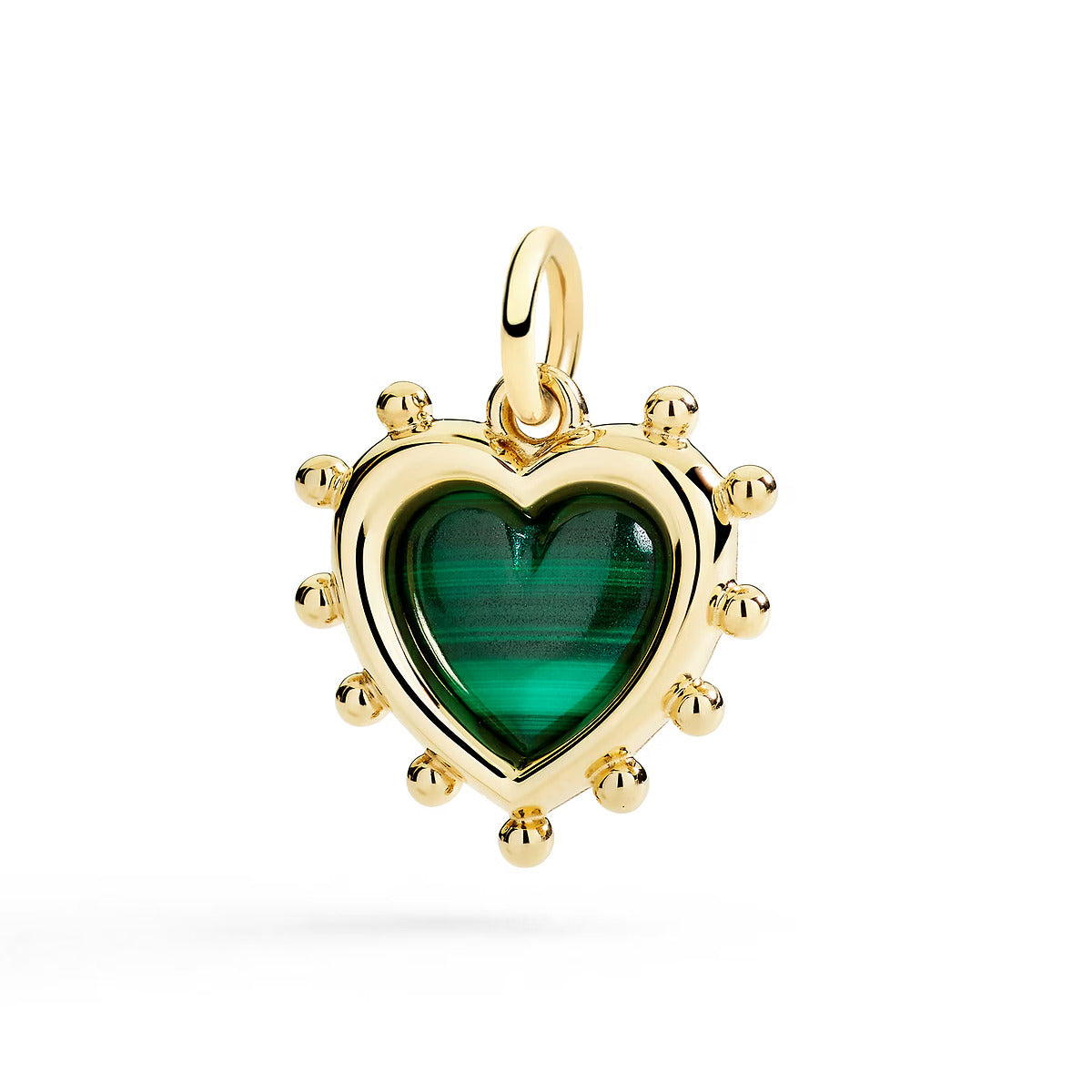 CIONDOLO CUORE CON MALACHITE