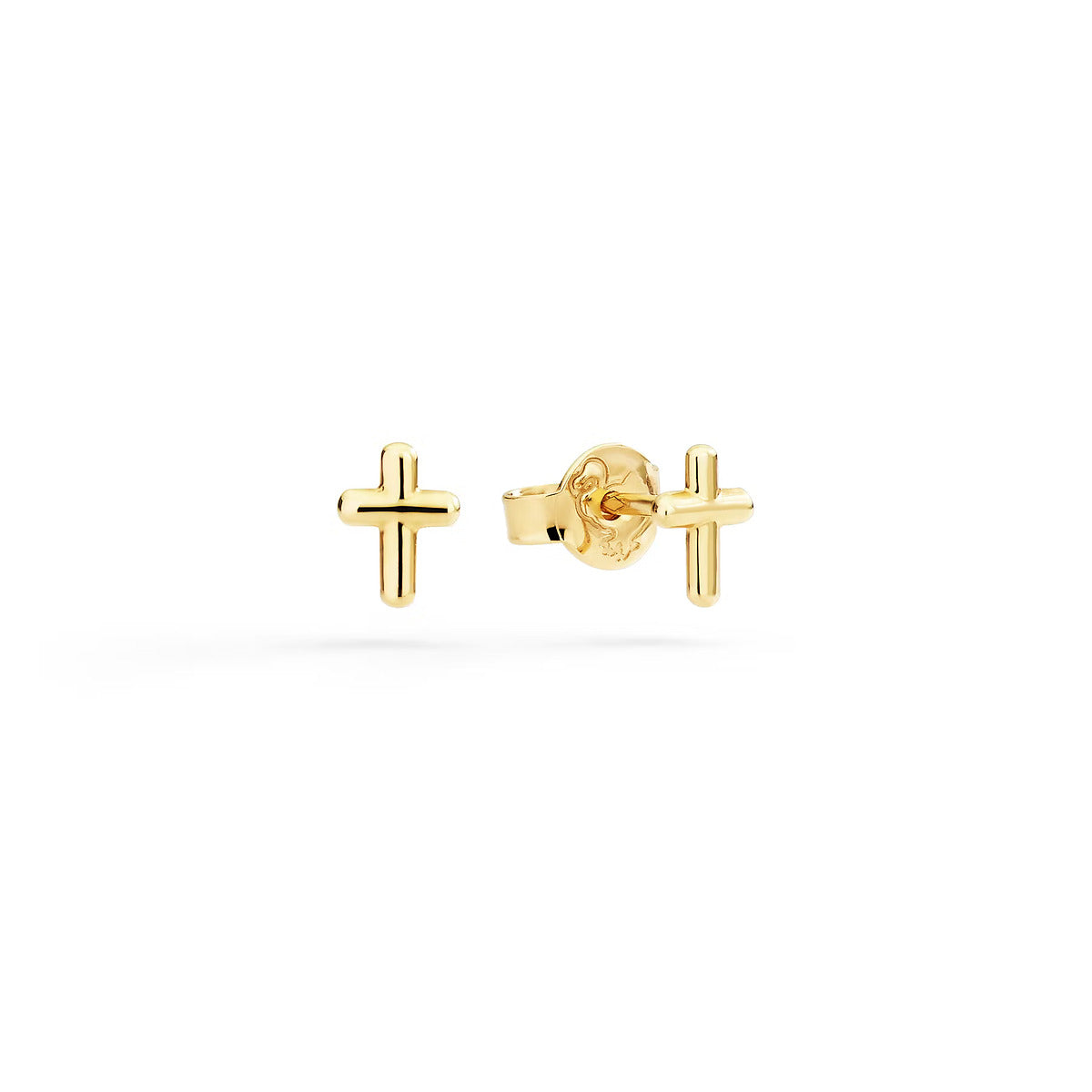 ORECCHINI MINI STUD CROCE ORO GIALLO