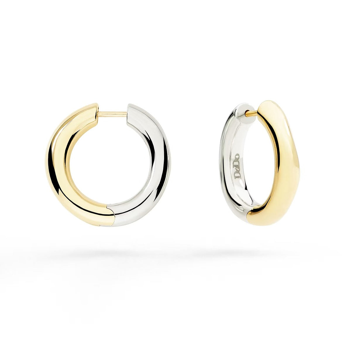 Orecchino Hoop Argento e Oro Giallo