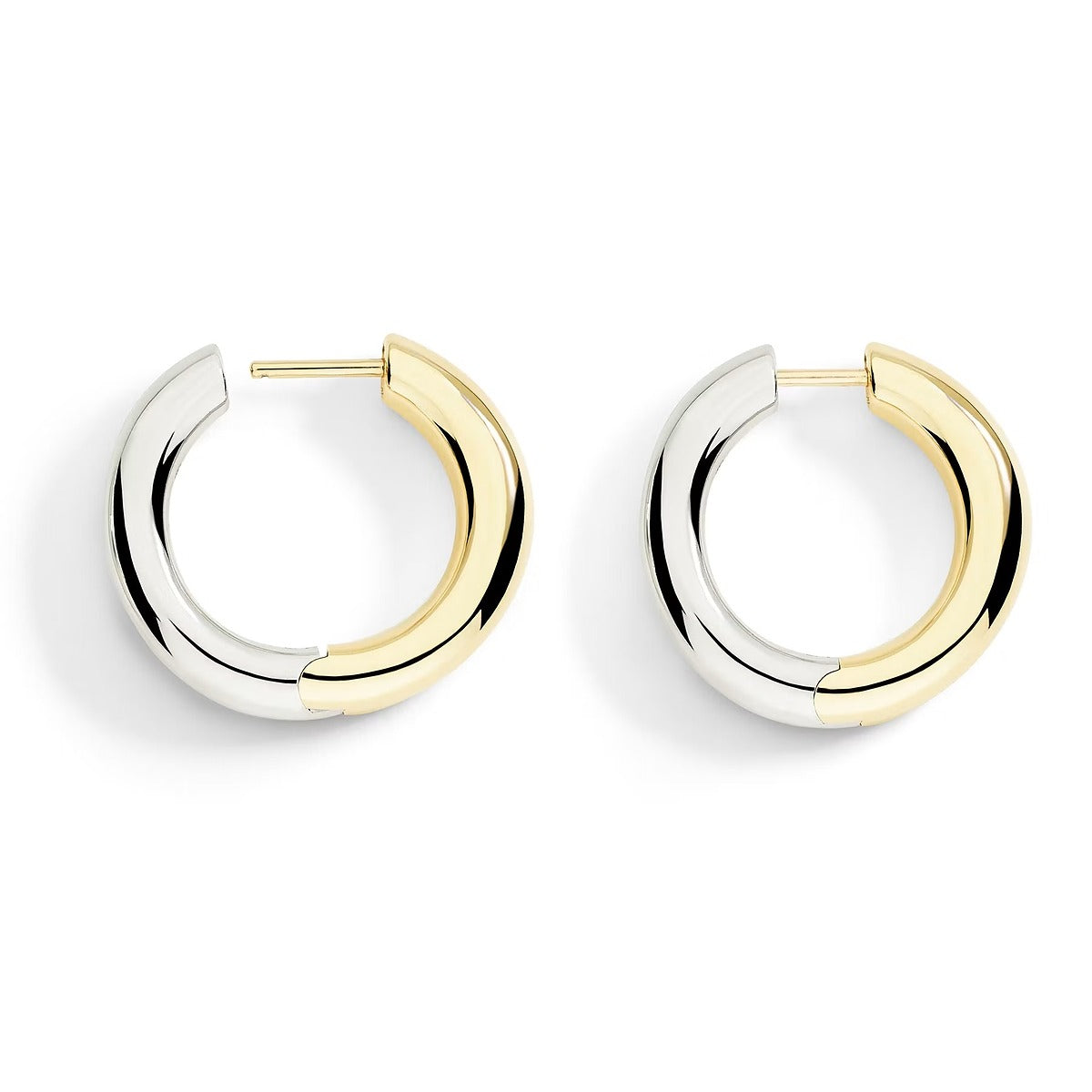 Orecchino Hoop Argento e Oro Giallo