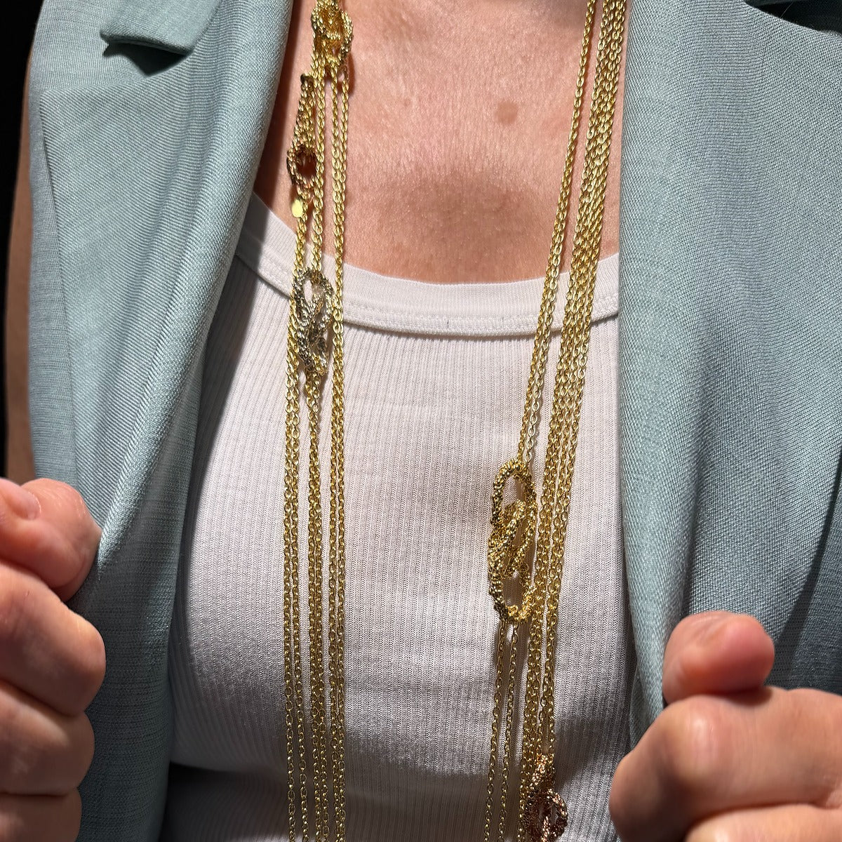 Collana Sautoir Intreccio