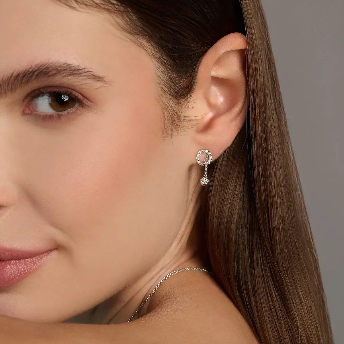 Orecchino Solitaire Bubble sinistro