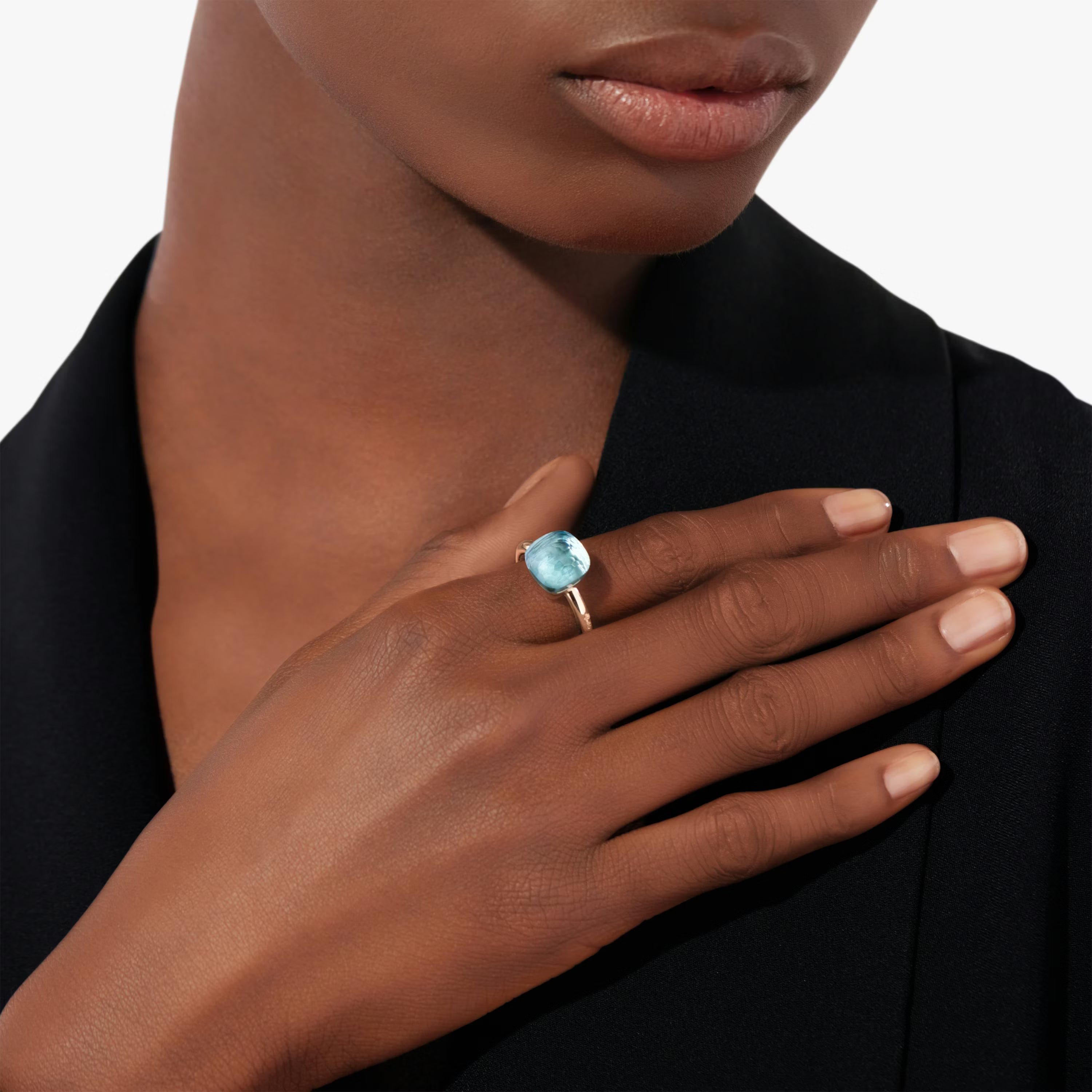 Nude Ring Toi et Moi London Blue Topaz