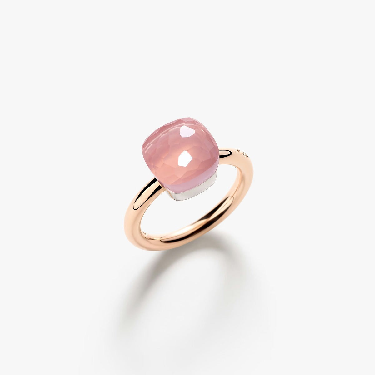 Anello Nudo Classic Quarzo Rosa