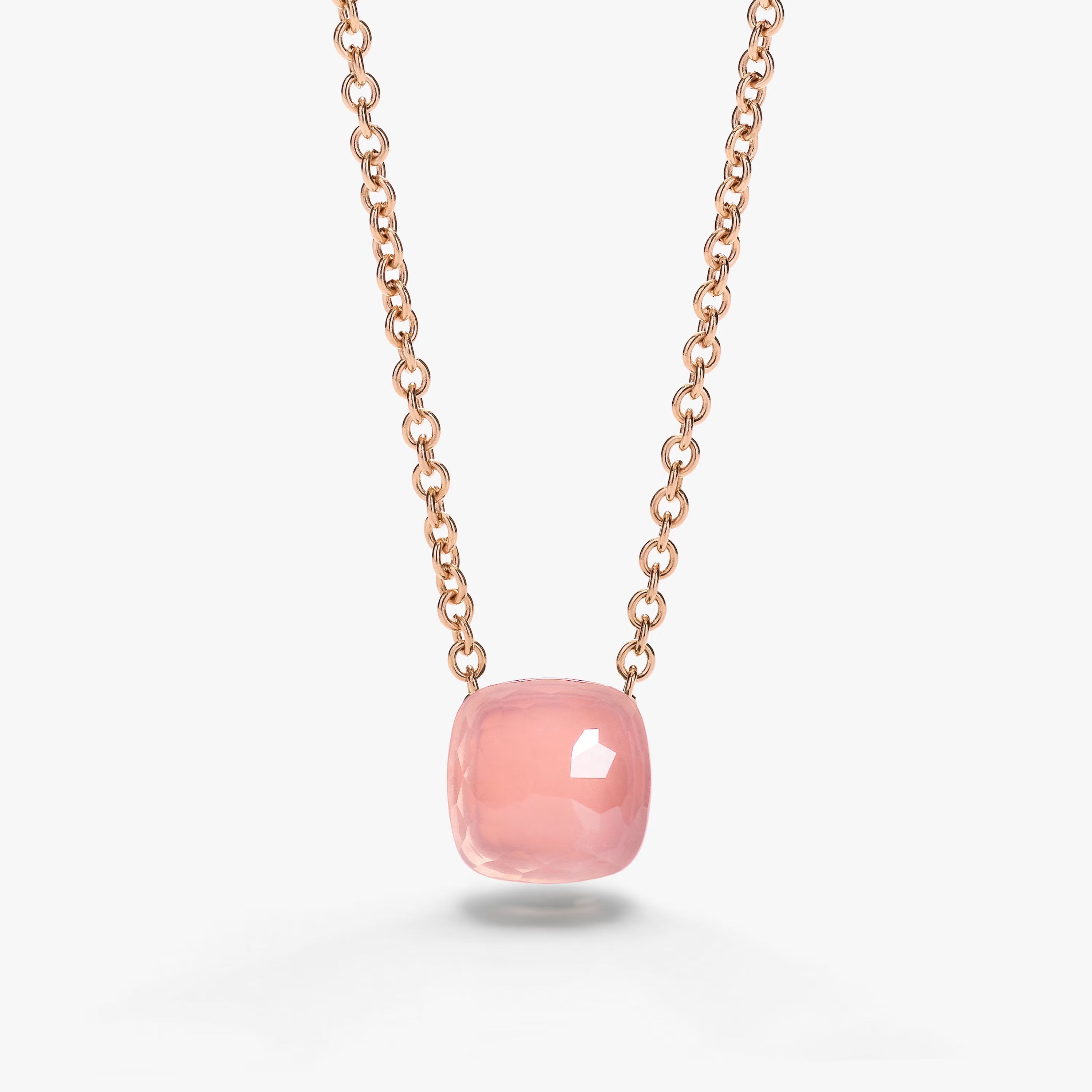 Collana con pendente Nudo Classic Quarzo Rosa